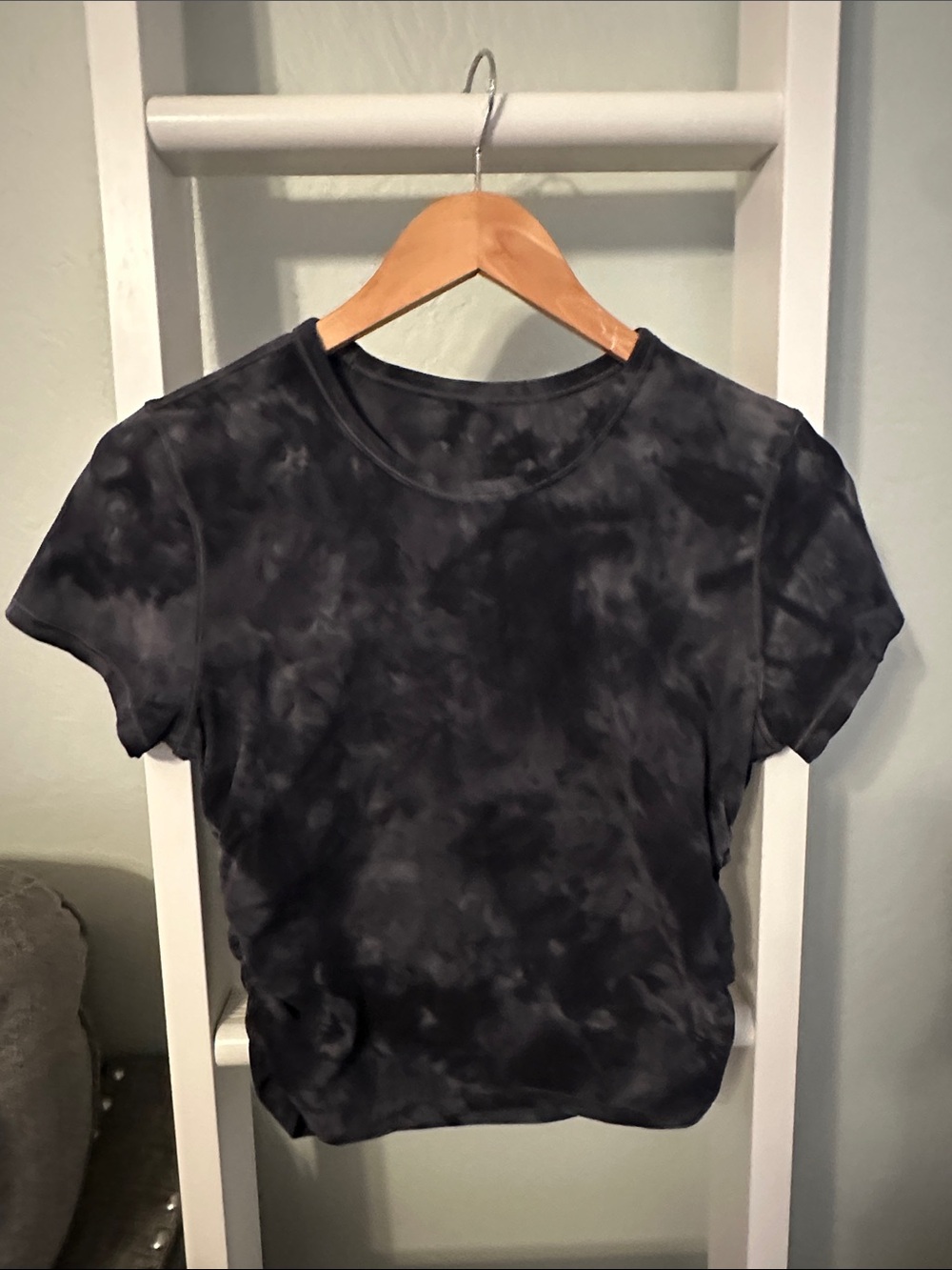 lululemon athletica Women's Black Tie-Dye Crew Short Sleeve Tee